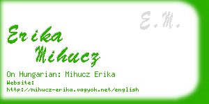 erika mihucz business card